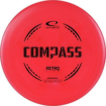 Latitude Retro Midrange Compass 173g+ red frisbeegolf