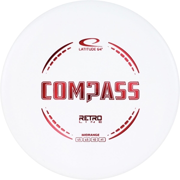 Latitude 64 Retro Midrange Compass 173g+ white frisbeegolf